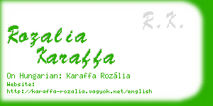 rozalia karaffa business card