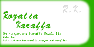 rozalia karaffa business card